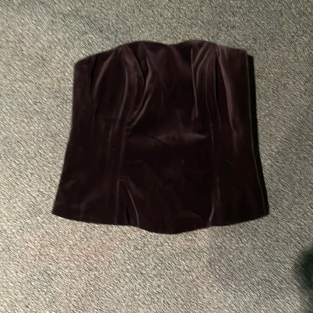 BLACK VELVET BUSTIER  SIZE 42 MADE IN ITALY